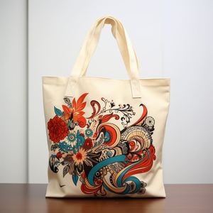 Custom Logo Casual Girls Large Capacity Eco Portable Fashionable Lady Calico <b>Canvas</b> Shopping Tote <b>Bag</b> - Product Image 1