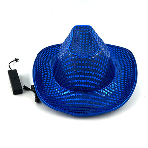 Sombrero de Vaquero con Lentejuelas LED de Colores para Disfraces de Halloween, Navidad, Carnaval, Mardi Gras y Fiestas de Disfraces - Product Image 5