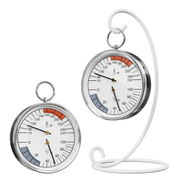 Termometer Higrometer Sauna Mekanis Tahan Suhu Tinggi untuk Dalam dan Luar Ruangan, Rumah, Kebun, dan Rumah Kaca