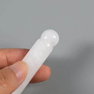 Bolígrafo de acupresión de rodillo de Jade de alta calidad, bolígrafo de masaje de acupuntura de Jade blanco Gua Sha para tratamiento de puntos faciales - Product Image 4