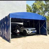 Auvent d'événement mobile extérieur à pousser-tirer, PTFE/PVDF/PVC, pliable, télescopique, pare-soleil, abri temporaire pour voitures, garage, événements extérieurs