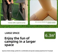 Tente de glamping gonflable de luxe Zentopia, imperméable, grande capacité, tente cabine à structure pneumatique pour le camping