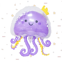 Grand ballon gonflable sur le thème sous-marin de dessin animé poulpe sirène pour les fêtes d'anniversaire des enfants décor de remise des diplômes