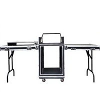 Flight case professionnel 12U 16U, armoire vide pour équipement de scène avec cadre pour amplificateur de puissance, table de mixage audio