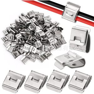 C Shape Aluminum Alloy <b>Cable</b> Clips For <b>Solar</b> <b>Panel</b> <b>Cable</b> Fixation 2x4mm - Product Image 1