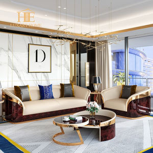 Lujoso <span class=keywords><strong>cuero</strong></span> natural tapizado chapa <span class=keywords><strong>de</strong></span> madera brillante Juego <span class=keywords><strong>de</strong></span> sofás <span class=keywords><strong>de</strong></span> sala <span class=keywords><strong>de</strong></span> estar sofás <span class=keywords><strong>se</strong></span> pueden personalizar - Product Image 1