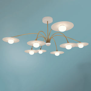 Lámpara de Techo Estilo Nórdico, Diseño de Platillo Volador, Aluminio, Minimalista, LED, Globo de Vidrio Esmerilado, Luz Blanca Cálida, 2 Años de Garantía, para Sala de Estar y Comedor - Product Image 2