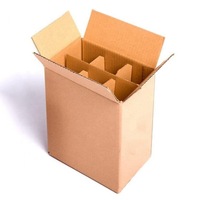 Maßgefertigte Kraft-Wellpappe-Versandbox mit Trennwänden ZERBRUCHFÄHRIG Vorsichtig Behandeln für Glasflaschen und E-Commerce von KAKA