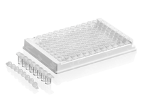 Paquet individuel stérile gamma à haute reliure jetable à fond plat blanc et noir 96 plaques Elisa détachables bien