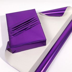 Papel de regalo al por mayor de fábrica 43*300 cm embalaje de papel metálico - Product Image 1
