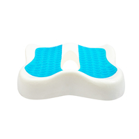 Coussin de siège en gel pour bureau/voiture, grande taille, en mousse à mémoire de forme, antistatique, anti-acariens, amovible, lavable, soulagement des douleurs du coccyx