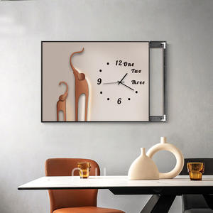 <span class=keywords><strong>Horloge</strong></span> de peinture décorative de restaurant simple moderne boîte de distribution de grande taille boîte de porte électrique occlusion image suspendue - Product Image 2
