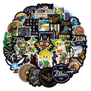 Autocollants de jeu Legend Of <span class=keywords><strong>Zelda</strong></span>, étiquette décorative en vinyle, personnalisé, pour Graffiti, ordinateur portable, bagages, DIY bricolage, 50 pièces - Product Image 2