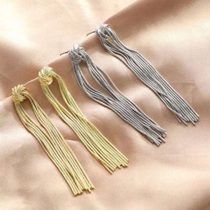 Pendientes Largos de Plata de Ley S925 con Baño de Oro, Estilo Europeo Americano, con Cristales de Estrás, Geométricos, con Nudo de Aguja, para Mujer, Aniversario - Product Image 6