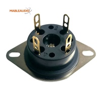 Mable Audio VTB4-ST - Sockets para Tubos Belton / Socket Belton con Pines Dorados para Amplificadores de Guitarra DIY, Hecho en China