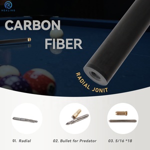 OKHEALING - <span class=keywords><strong>Taco</strong></span> <span class=keywords><strong>de</strong></span> <span class=keywords><strong>Billar</strong></span> Promocional <span class=keywords><strong>de</strong></span> Fibra <span class=keywords><strong>de</strong></span> Carbono <span class=keywords><strong>de</strong></span> 12 mm con Junta <span class=keywords><strong>de</strong></span> Acero Inoxidable, Precisión <span class=keywords><strong>de</strong></span> Torneo sin Deflexión - Product Image 5