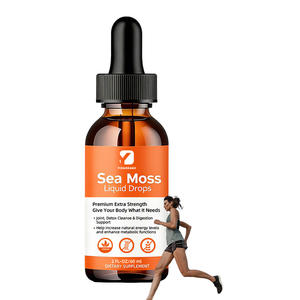 Gouttes liquides de mousse de mer OEM/OEM, gel de mousse de mer irlandaise biologique avec <span class=keywords><strong>spiruline</strong></span>, algue vésiculeuse, racine de bardane, complément de gel de mousse de mer - Product Image 1