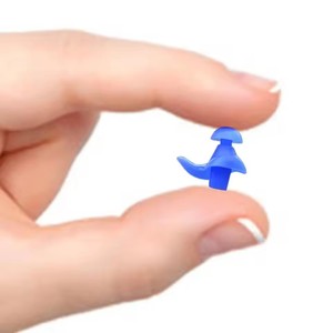 1 Pair Waterproof Soft Earplugs Silicone Portable Ear <b>Plugs</b> Swimming Accessories Durable Earplugs Classic Delicate Texture - Product Image 4