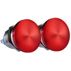 Interrupteur à bouton poussoir Mushroom, version 22 mm, à action momentanée, pour panneau de système de contrôle industriel - Product Image 1