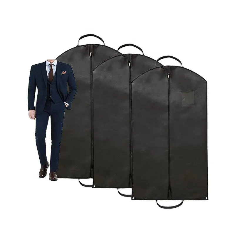 Eco-friendly Foldable Non Woven Clothing Over Suit Cover Garment Bag