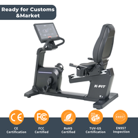 Vélo semi-allongé électromagnétique K-FIT K2 à faible impact pour la rééducation, équipement de fitness commercial pour salle de sport