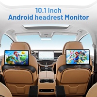 Écran tactile pour appuie-tête de siège arrière de voiture, touches physiques, volume, pour émetteur FM, haut-parleurs 2*2W, écran LCD 1080p, USB