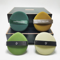 Groothandel Make-Up Losse Poeder Puff Private Label Logo Custom Zachte Ronde Lint Katoen Poederdons Voor Body