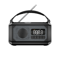 Radio AM/FM/WB de 10000 mAh con Manivela y Función de Carga Solar