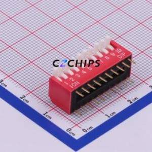 TE-10 DIP Switch Through hole Component (THT) Switch ( Number of Switch Sections: 10 )( Lead Spacing: 2.54mm ) - Product Image 1