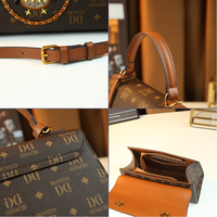 Sac à main de luxe exquis à motif hibou symbolique, imprimé typographique vintage, sac fourre-tout tendance grande capacité pour femme