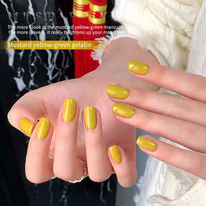 Esmalte de <span class=keywords><strong>Uñas</strong></span> en Gel <span class=keywords><strong>Amarillo</strong></span> Verdoso <span class=keywords><strong>Mostaza</strong></span>, Nueva Tendencia Primavera-Verano, Esmalte de Gel de <span class=keywords><strong>Color</strong></span> Versátil, Requiere Lámpara de <span class=keywords><strong>Uñas</strong></span> para Secar - Product Image 5