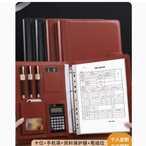 A4 PU da danh mục đầu tư chất kết dính với nhựa thư mục tập tin chủ bút và điện thoại túi nộp hồ sơ sản phẩm - Product Image 2