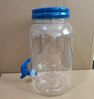Distributeur de boissons en plastique PET de 1 gallon (0,66 gallon) pour eau potable directe, idéal pour les fêtes, le camping et les activités de plein air