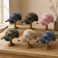 Casquette de baseball vintage en coton lavé, motif camouflage Dobby, respirante, imperméable, style Dad Hat, avec boucle métallique réglable, pour activités sportives en extérieur