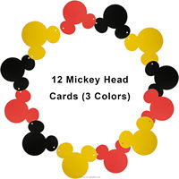 Décorations de fête d'anniversaire pour enfants sur le thème de la souris, fournitures pour fête d'Halloween, décoration de gâteau, bannière d'anniversaire, ballons en latex Mickey Minnie