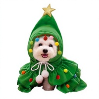Robe de Noël de luxe pour animaux de compagnie, tenue de Père Noël pour chiens et chats, costume décoratif élégant pour le festival de Noël, taille M (2,5-5 kg)