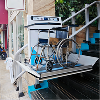 Plataforma Elevadora Eléctrica Inclinada para Sillas de Ruedas, Aprobada por CE e ISO, para Escaleras Rectas y Curvas