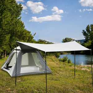 Tente extérieure facile à installer pour 5 à 8 personnes <span class=keywords><strong>avec</strong></span> <span class=keywords><strong>extension</strong></span> d'auvent <span class=keywords><strong>Abri</strong></span> de camping 2 en 1 pour les aventures en plein air - Product Image 1