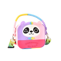 Sac à bandoulière portable en silicone respirant pour enfants, motif dessin animé, unisexe, style occidental, vente en gros