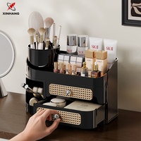 Étagère de rangement pour cosmétiques XinHang, boîte organisatrice en plastique pour cosmétiques, tiroir de rangement pour maquillage, armoire de rangement avec porte-pinceaux de maquillage