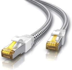Cat7 Netzwerk kabel Gigabit Ethernet LAN Kabel - Baumwollmantel 10000 Mbit S - Patch kabel Roh kabel S FTP Pimf Schirmung Mit RJ 45 - Product Image 1