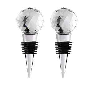 manufacture wholesale custom gemstone clear crystal diamond stone wine saver stoppers