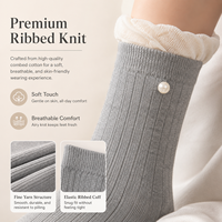 Chaussettes de Pilates personnalisées avec grip, marque privée OEM, bordure à volants perlés, semelle antidérapante en silicone, chaussettes de yoga et de barre, faible MOQ