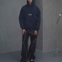 Pantalons de survêtement en nylon à jambes évasées, style décontracté, coupe ample, fermeture éclair, taille plus, pantalon cargo ample pour hommes, fabrication OEM personnalisée de haute qualité
