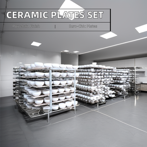 Plato de cerámica blanco grande 10,5 moderno, compra sostenible a granel <span class=keywords><strong>para</strong></span> uso en restaurante <span class=keywords><strong>para</strong></span> servir comida - Product Image 6