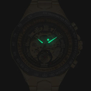 Winner-montre automatique en acier inoxydable pour hommes, marque de luxe, en or, squelette mécanique, nouvelle collection, usine chinoise, 10 T Winner - Product Image 4