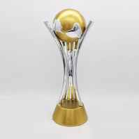 Trophée de football plaqué or personnalisé en gros – Coupes des Champions du Monde pour événements sportifs, grands souvenirs de football, récompenses