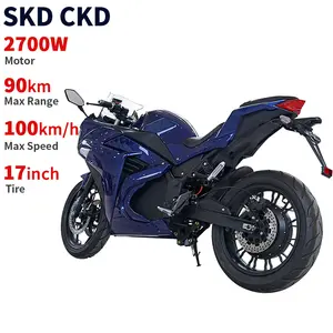 SKD CKD 2700w17インチ2輪大人用電動バイク100KM/H最高速度電動レーシングバイク