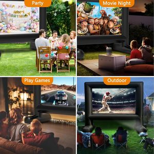 Inflatable Outdoor Projector Screen Large Format Display <b>Frame</b> Portable Movie Viewing Panel Garden Camping - Product Image 3