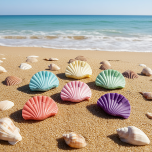 Fermaglio per capelli a forma di conchiglia da 9 cm, colorato, per donne e ragazze - Product Image 2